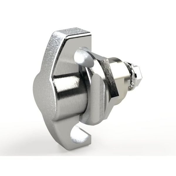 Door Latch, 1.33 in. H x 1.10 in. W x 1.10 in. L, 316 Stainless Steel